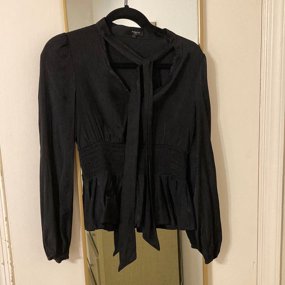 Black, Silk Blouse